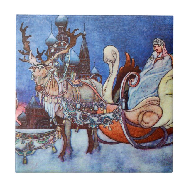 Rysk princess Charles Robinson Illustration Kakelplatta (Framsidan)