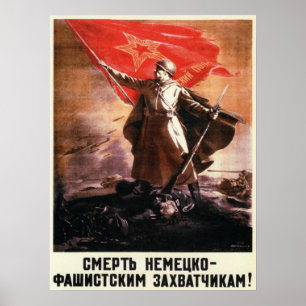 Rysk propaganda Poster från WWII