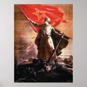 Rysk propaganda Poster från WWII