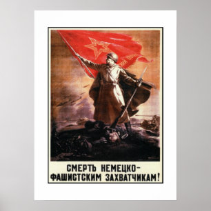 Rysk propaganda Poster från WWII