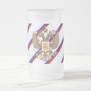 Rysk randflagga frostat ölglas
