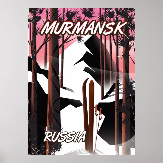 Rysk reseaffisch för Murmansk Poster (Framsidan)