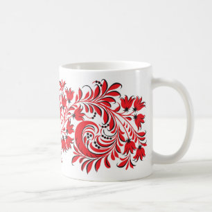 Rysk röd medborgaremönstermugg kaffemugg