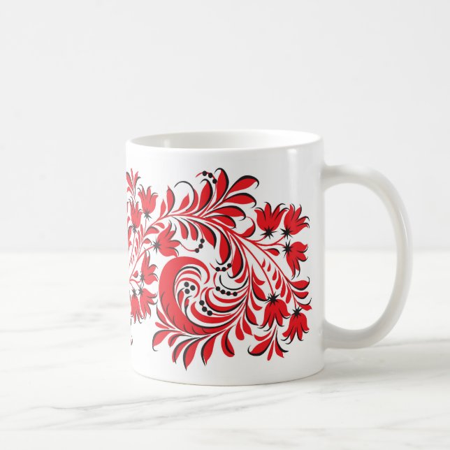 Rysk röd medborgaremönstermugg kaffemugg (Höger)