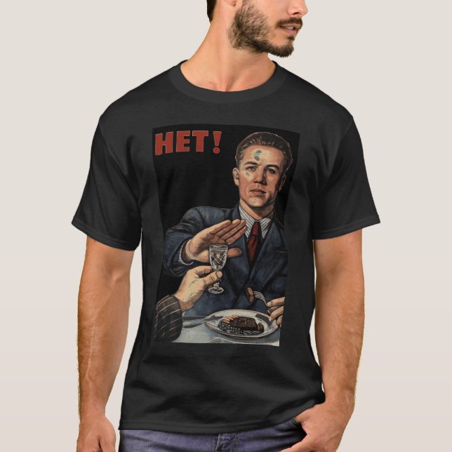 Rysk rolig T-tröja. Förtjäna affischklassikern T-shirt (Framsida)