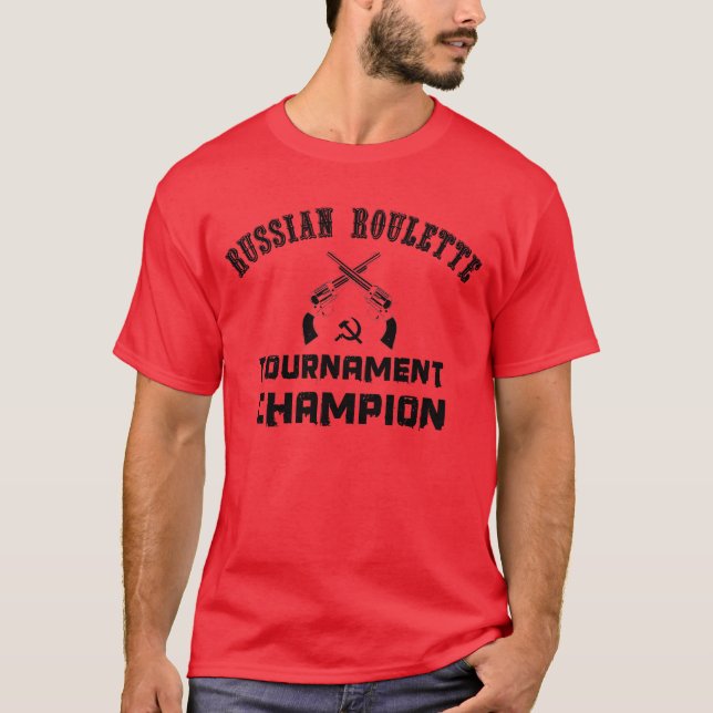 Rysk roulettturneringmästare t-shirt (Framsida)