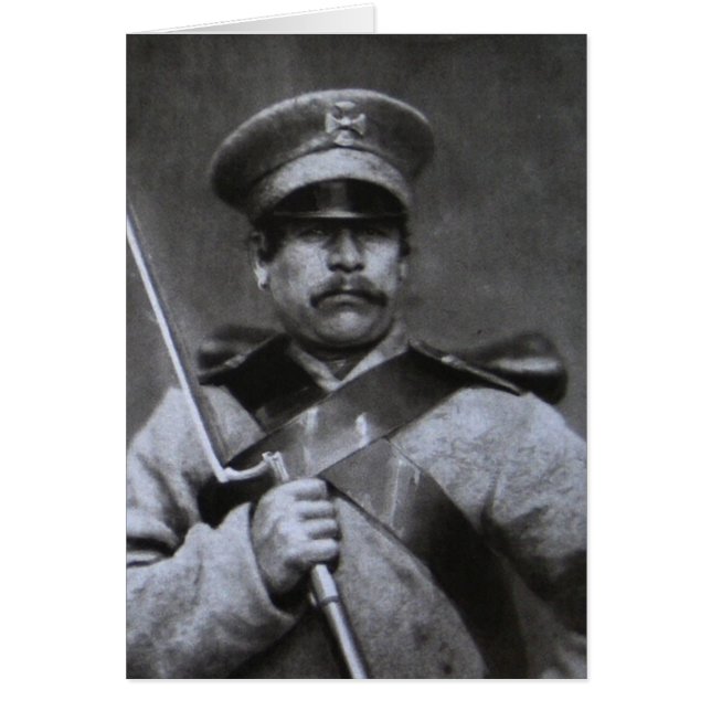 Rysk soldat hälsningskort (Framsidan)