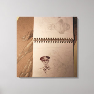 Rysk soldat Sketchbook Canvas