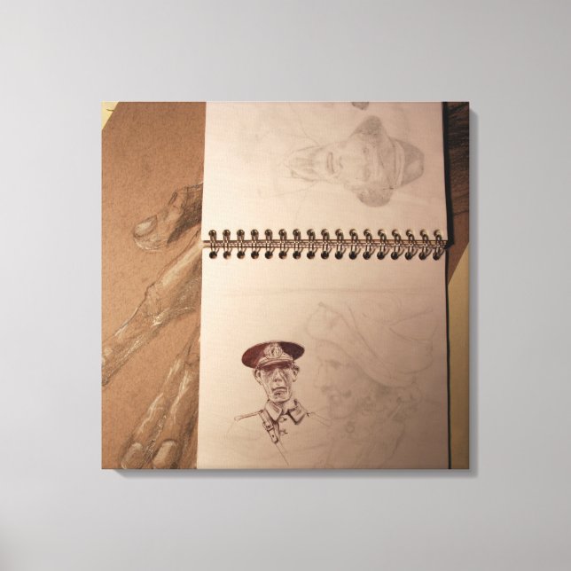 Rysk soldat Sketchbook Canvas (Framsida)
