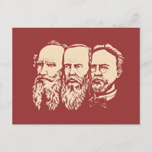 Rysk trojka: Tolstoy Dostoevsky, Chekhov Vykort