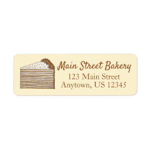 Rysk ukrainsk honungskummel Bakery Pastry Chef Returadress Etikett