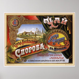 Rysk väldeTea som annonserar 1903 Poster