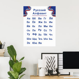 ryska alfabet Poster