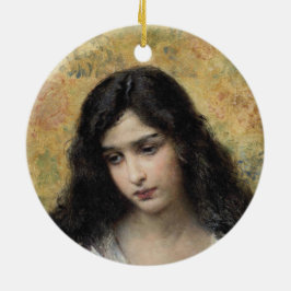 ryska Beauty (av Konstantin Makovsky) Julgransprydnad Keramik