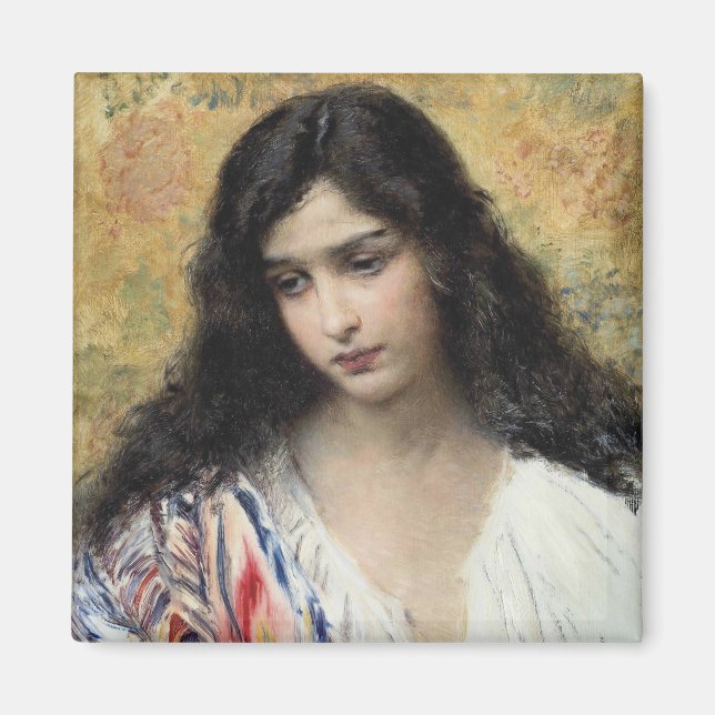 ryska Beauty (av Konstantin Makovsky) Magnet (Framsidan)