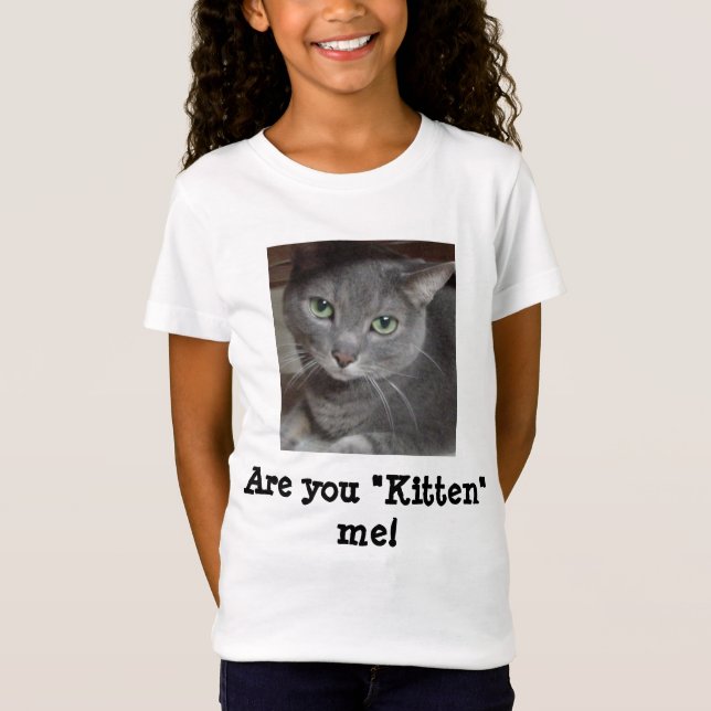 Ryska blå katt Humor T Shirt (Framsida)