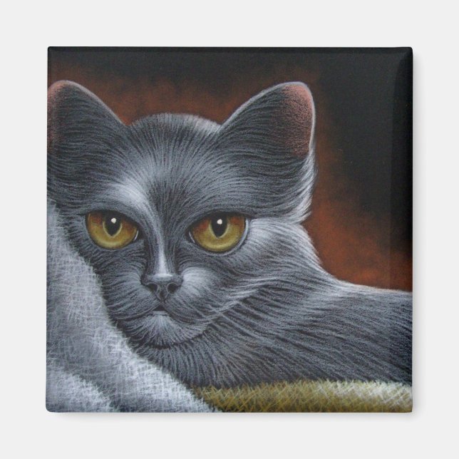 RYSKA BLUE CAT MAGNET (Framsidan)