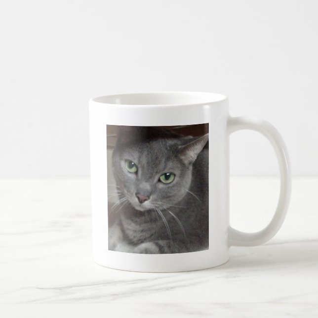 Ryska Blue Grått Cat Kaffemugg (Höger)