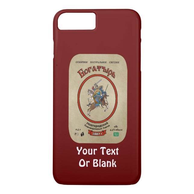 Ryska Bogatyr Beer Case-Mate iPhone Skal (Baksida)