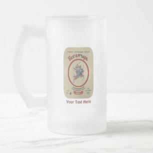Ryska Bogatyr Beer Frostat Ölglas