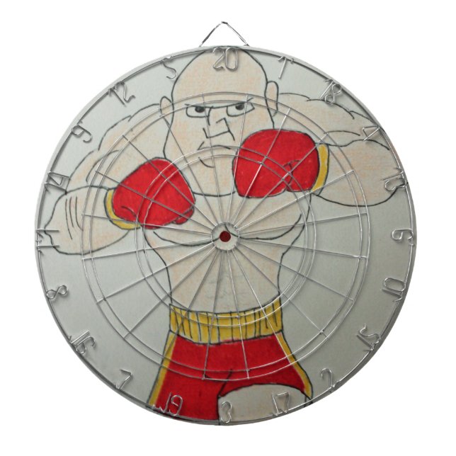ryska Boxer Sketch Metall Cage Dartboard Piltavla (Framsidan)