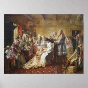 Ryska brud dress vid Makovsky - affisch