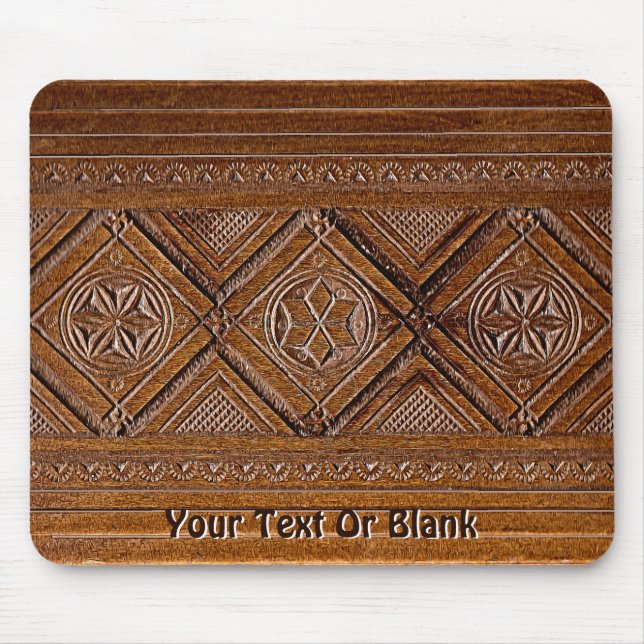 ryska Carved Wood Box Musmatta (Framsidan)