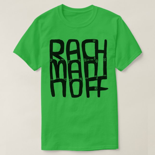 Ryska Composer Sergei Rachmaninoff T Shirt (Design framsida)
