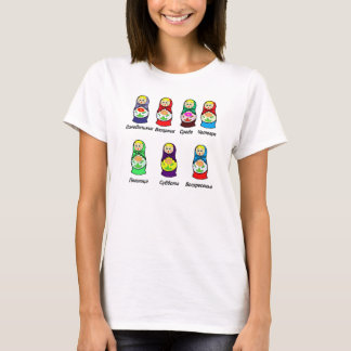 Ryska dagar i veckan tee shirt