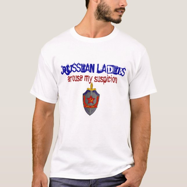Ryska damer väcker min misstanke KGB T-shirt (Framsida)