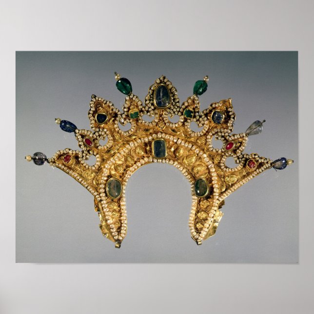 Ryska diadem, guld med pärlor poster (Framsidan)