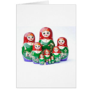 Ryska dockor Matryoshka - матрёшка Hälsningskort