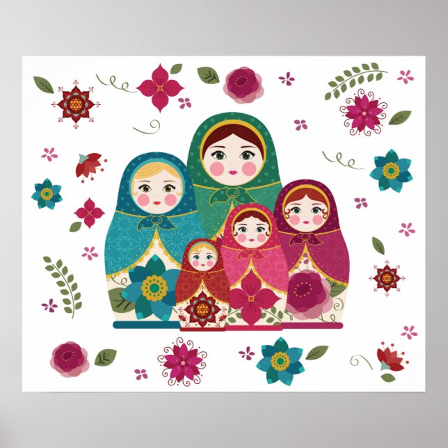 Ryska Dolls White Poster (Framsidan)
