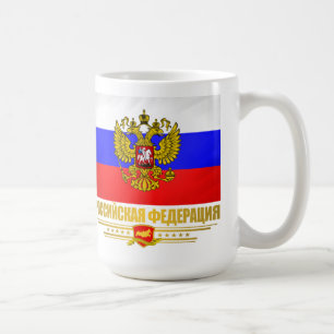 Ryska federationens Flagga och Emblem Kaffemugg