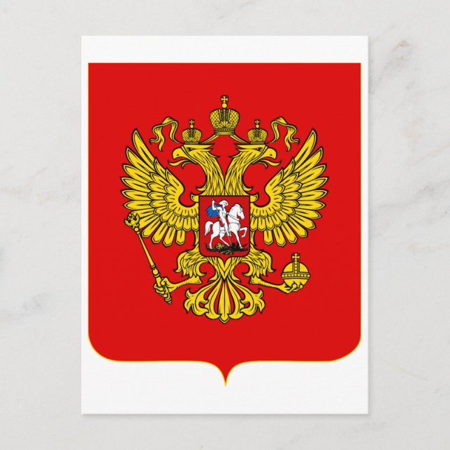 Ryska federationens Officiell Jackar Arm Heraldry Vykort (Framsida)