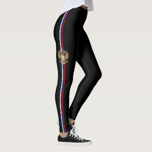 Ryska flagga Jackande av arm Leggings