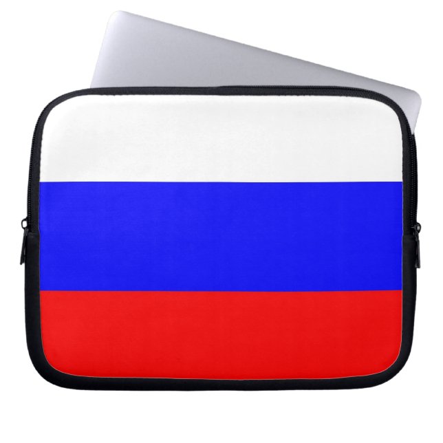 Ryska Flagga Laptop sleeve (Framsidan)