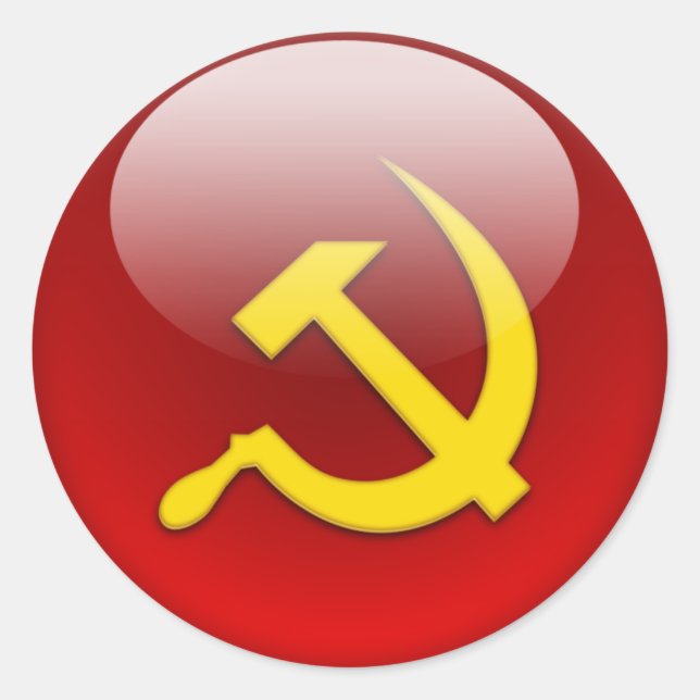 Ryska Flagga Runt Klistermärke (Framsida)