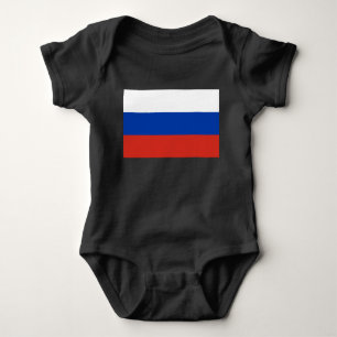 Ryska Flagga (Ryssland) Baby Bodykostym T Shirt