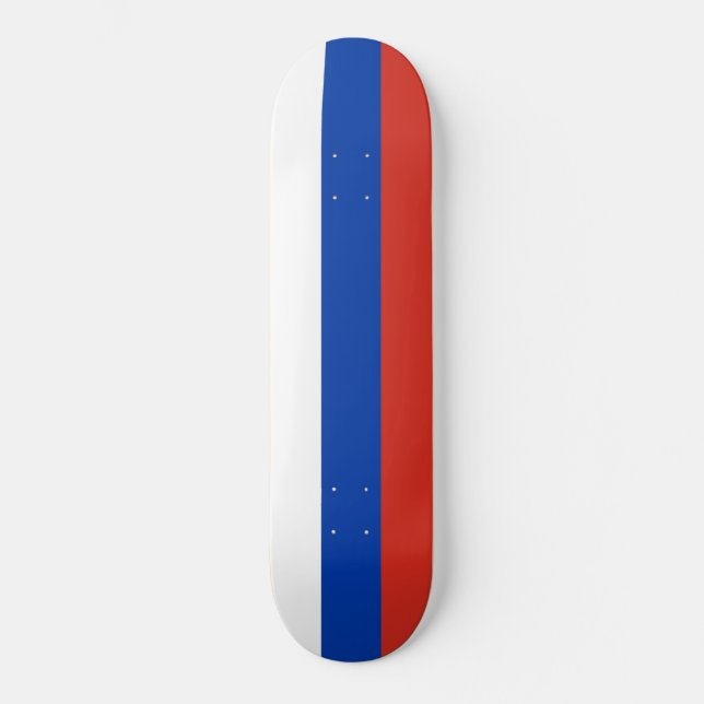 Ryska Flagga (Ryssland) Mini Skateboard Bräda 18,5 Cm (Framsida)