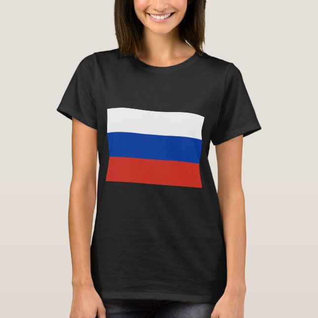 Ryska Flagga (Ryssland) T-Shirt (Framsida)