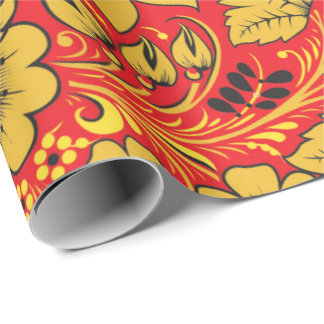 Ryska hohloma som sveper Papprare Presentpapper