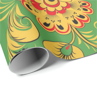 Ryska hohloma som sveper Papprare Presentpapper