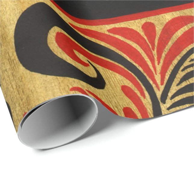 Ryska hohloma som sveper Papprare Presentpapper (Rullad Hörn)