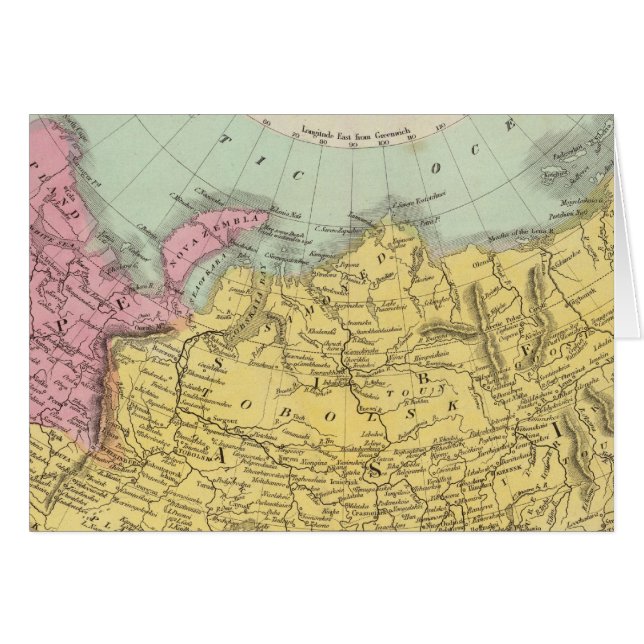 Ryska imperiet 7 hälsningskort (Framsidan Horizontal)