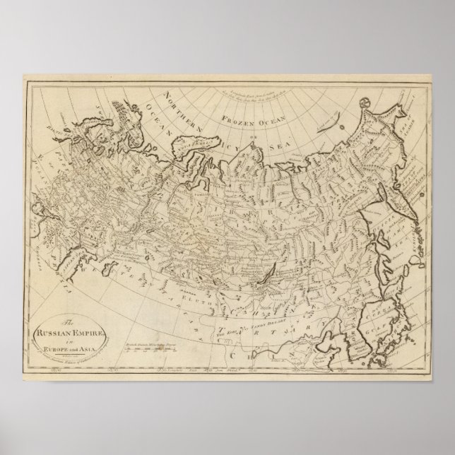 Ryska imperiet i Europa och Asien Poster (Framsidan)