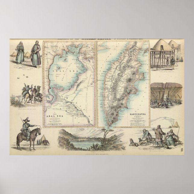Ryska imperiet i Östra och Westerna Asien Poster (Framsidan)