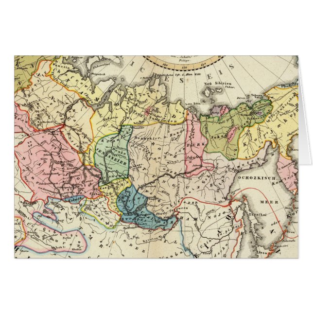 Ryska imperiets etnografi hälsningskort (Framsidan Horizontal)