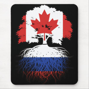 Ryska kanadensiska kanadensiska Träd Roots Flagga Musmatta