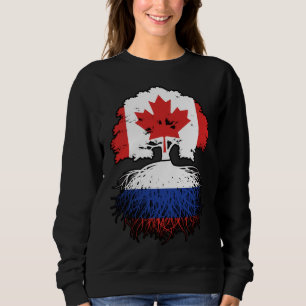 Ryska kanadensiska kanadensiska Träd Roots Flagga T Shirt